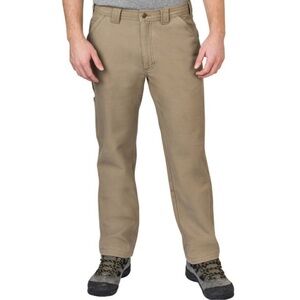Coleman Fleece Lined Pants Utility Stretch Canvas Work-Khaki-Men Size 36 X 30